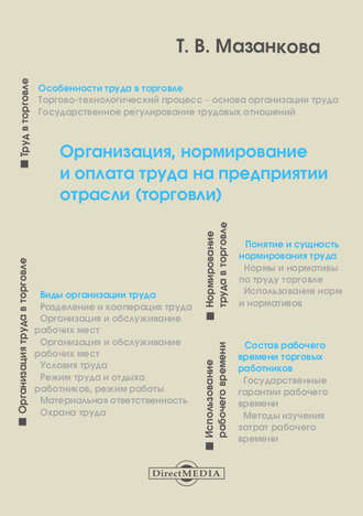Т. В. Мазанкова. Организация, нормирование и оплата труда на предприятии отрасли (торговли)