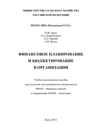 Финансовое планирование и бюджетирование в организации. Ольга Бурмистрова