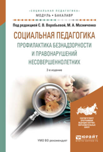 Социальная педагогика. Профилактика безнадзорности и правонарушений несовершеннолетних 2-е изд., испр. и доп. Учебное пособие для академического бакалавриата. 