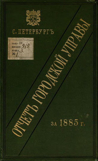 Коллектив авторов. Отчет городской управы за 1885 г.