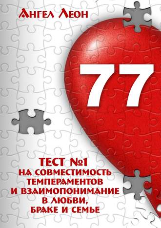 Тест №1 на совместимость темпераментов и взаимопонимание в любви, браке и семье. Ангел Леон
