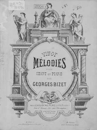 Vingt melodies pour chant et piano. 