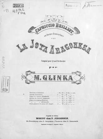 Capriccio brilliant en forme d'ouverture sur la Jota aragonesa. 