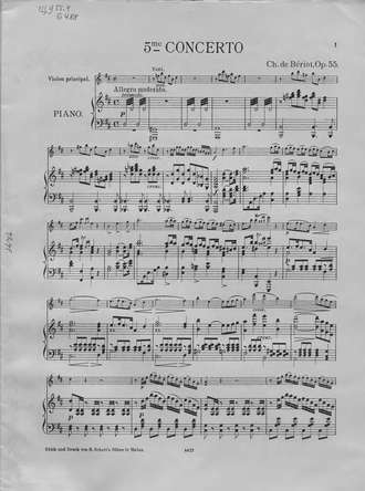 Шарль Огюст де Берио. Concerto D-dur