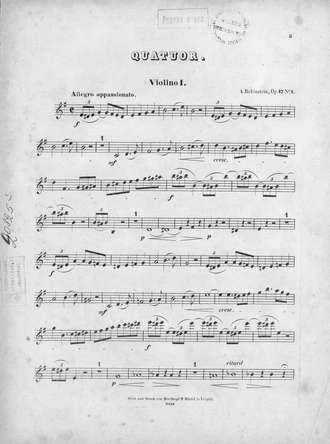 Антон Григорьевич Рубинштейн. Trois quatuors pour 2 Violons, Alto et Violoncelle comp. par Ant. Rubinstein