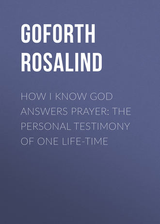 Goforth Rosalind. How I Know God Answers Prayer: The Personal Testimony of One Life-Time
