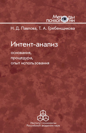 Интент-анализ. Основания, процедура, опыт использования. Н. Д. Павлова