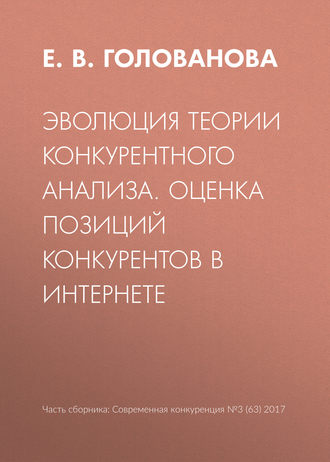 Эволюция теории конкурентного анализа. Оценка позиций конкурентов в Интернете. Е. В. Голованова