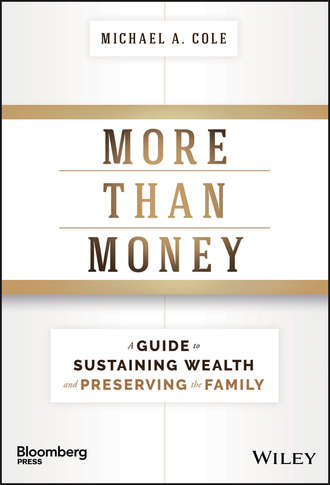 Michael Cole A.. More Than Money. A Guide To Sustaining Wealth and Preserving the Family
