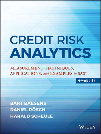 Bart  Baesens. Credit Risk Analytics. Measurement Techniques, Applications, and Examples in SAS
