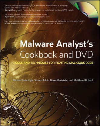 Michael  Ligh. Malware Analyst's Cookbook and DVD. Tools and Techniques for Fighting Malicious Code