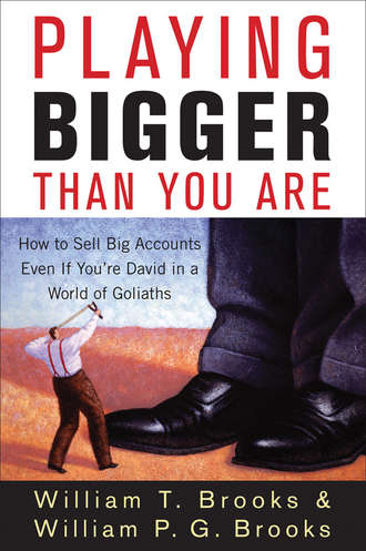 William Brooks T.. Playing Bigger Than You Are. How to Sell Big Accounts Even if You're David in a World of Goliaths