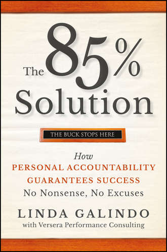 Linda  Galindo. The 85% Solution. How Personal Accountability Guarantees Success -- No Nonsense, No Excuses