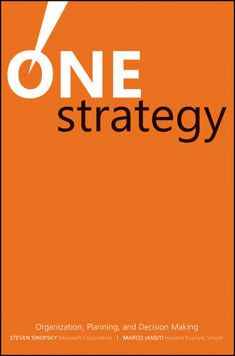Steven  Sinofsky. One Strategy. Organization, Planning, and Decision Making
