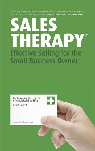 Grant  Leboff. Sales Therapy. Effective Selling for the Small Business Owner