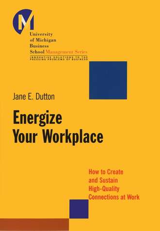 Jane Dutton E.. Energize Your Workplace. How to Create and Sustain High-Quality Connections at Work