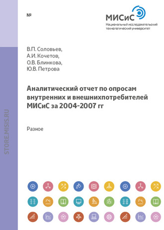 В.П. Соловьев. Аналитический отчет по опросам внутренних и внешних потребителей МИСиС за 2004-2007 гг.