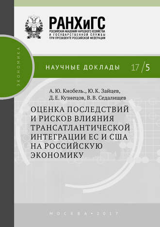 Оценка последствий и рисков влияния трансатлантической интеграции ЕС и США на российскую экономику. 