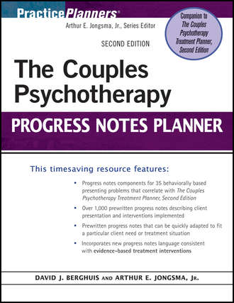 Berghuis David J.. The Couples Psychotherapy Progress Notes Planner