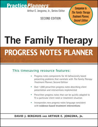Berghuis David J.. The Family Therapy Progress Notes Planner