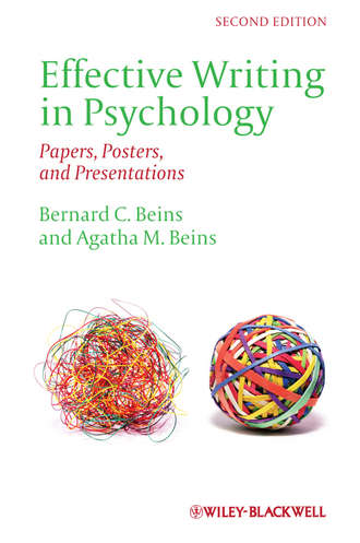 Beins Bernard C.. Effective Writing in Psychology. Papers, Posters,and Presentations