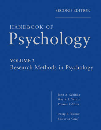 Irving B. Weiner. Handbook of Psychology, Research Methods in Psychology