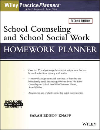 David J. Berghuis. School Counseling and Social Work Homework Planner (W/ Download)