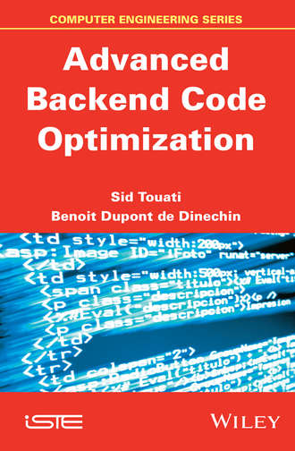 Advanced Backend Code Optimization. Sid Touati