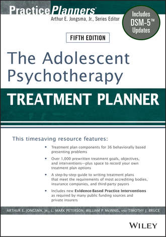 David J. Berghuis. The Adolescent Psychotherapy Treatment Planner