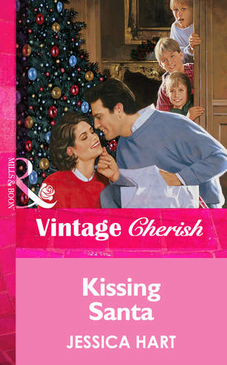 Jessica Hart. Kissing Santa