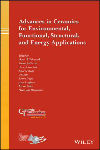J.P.  Singh. Advances in Ceramics for Environmental, Functional, Structural, and Energy Applications