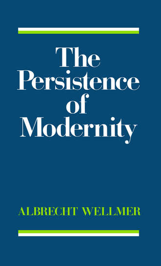Albrecht  Wellmer. The Persistence of Modernity