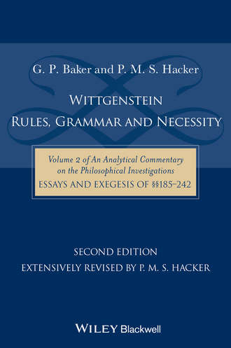P. Hacker M.S.. Wittgenstein: Rules, Grammar and Necessity