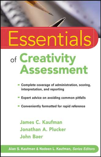 John  Baer. Essentials of Creativity Assessment