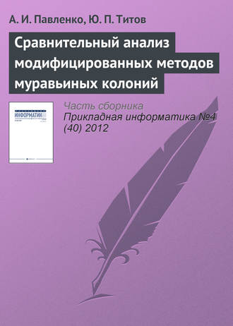 Сравнительный анализ модифицированных методов муравьиных колоний. А. И. Павленко