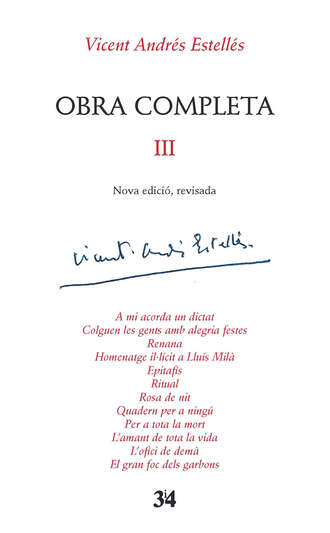 Vicent Andr?s Estell?s. Obra completa, 3