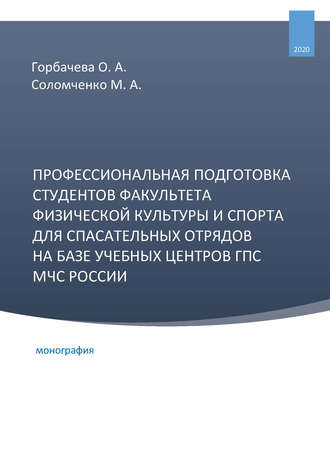 Профессиональная подготовка студентов факультета физической культуры и спорта для спасательных отрядов на базе учебных центров ГПС МЧС России. 