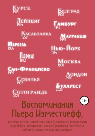Пьер Изместиефф. Воспоминания Пьера Изместиефф, потомка русского княжеского рода Долгоруких и французского рода Блукет, талантливого шпиона, успешного бизнесмена, любителя и ценителя красивых женщин