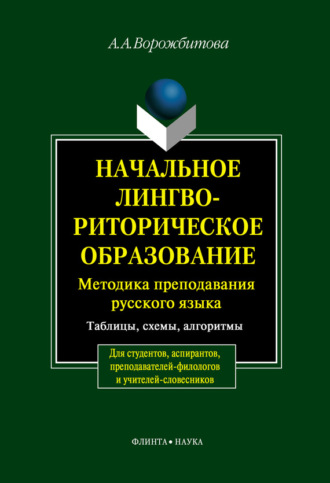 Начальное лингвориторическое образование. Методика преподавания русского языка. Таблицы, схемы, алгоритмы. 