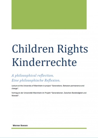 Werner Boesen. Children Rights - Kinderrechte
