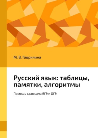 М. В. Гаврилина. Русский язык: таблицы, памятки, алгоритмы. Помощь сдающим ЕГЭ и ОГЭ