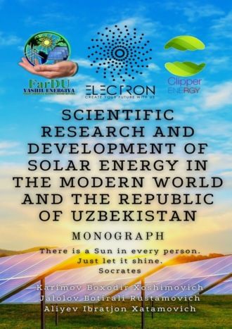 Ibratjon Xatamovich Aliyev. Scientific research and development of solar energy in the modern world and the Republic of Uzbekistan. Monograph