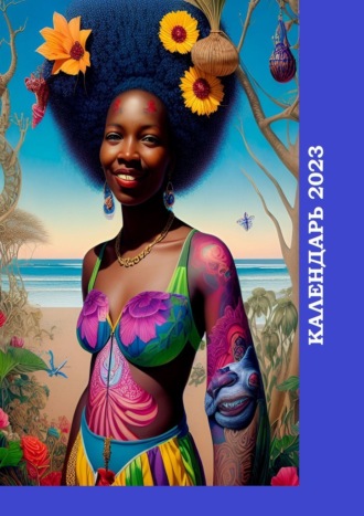Валерий Жиглов. Календарь-2023. Женщины Африки, цветочный художественный стиль