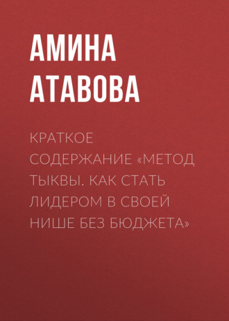 Амина Атавова. Краткое содержание «Метод тыквы. Как стать лидером в своей нише без бюджета»
