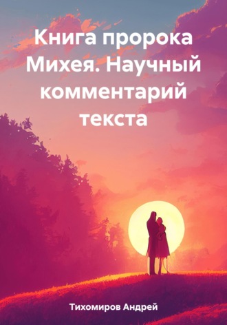 Андрей Тихомиров. Книга пророка Михея. Научный комментарий текста