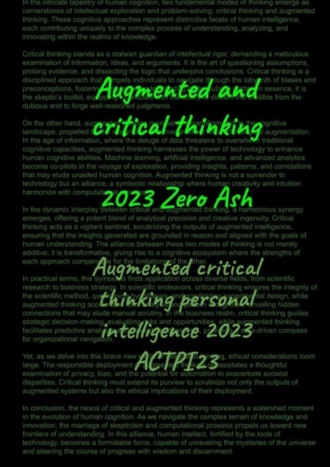 Zero Ash. Augmented and critical thinking