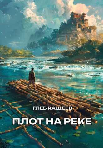 Плот на реке. 