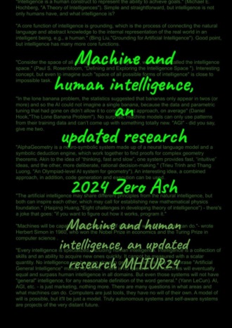 Zero Ash. Machine and human intelligence. Updated research