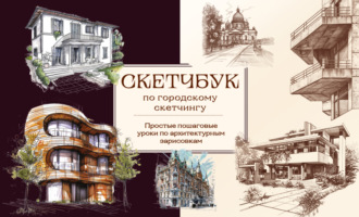 Скетчбук по городскому скетчингу. Простые пошаговые уроки по архитектурным зарисовкам. 