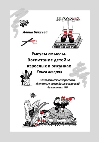 Рисуем смыслы. Воспитание детей и взрослых в рисунках. Книга вторая. Педагогические зарисовки, сделанные без помощи ИИ. 